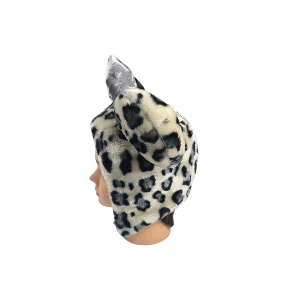 Minnie Mouse Fan Cap Silver Leopard  Pattern Ribbon Disney Parks One Size - Picture 8 of 10